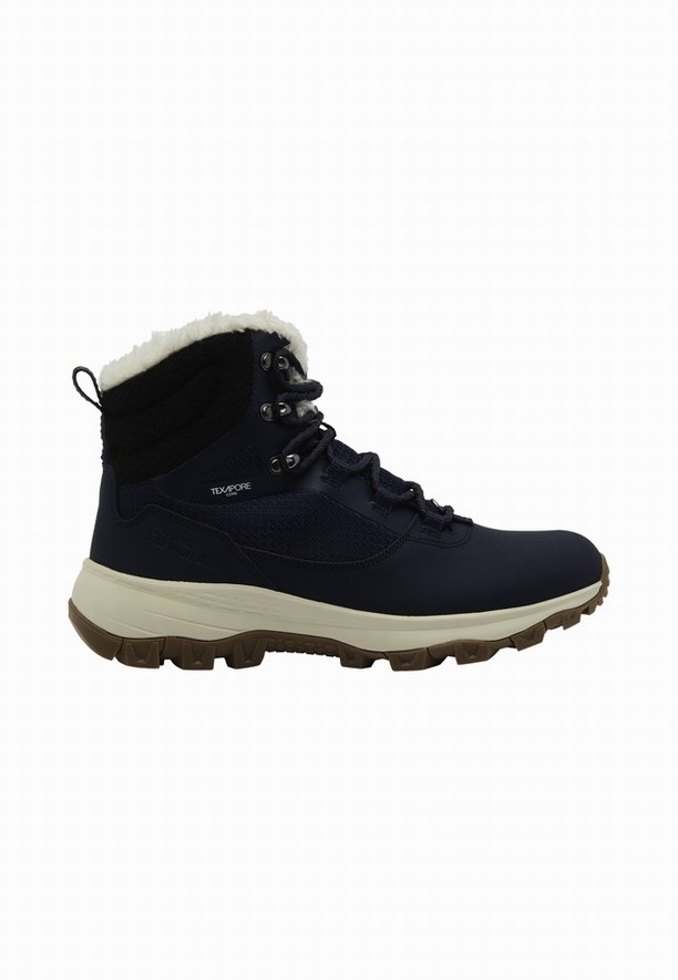Navy Jack Wolfskin Everquest Texapore High Women Winter Shoes | 62698938