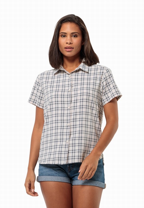 Navy Jack Wolfskin Febla Women Shirts | 83919653