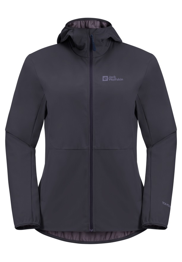 Navy Jack Wolfskin Feldberg Hoody Women Softshell Jackets | 40889174