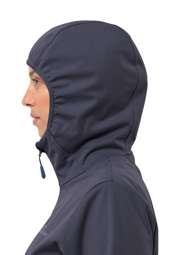 Navy Jack Wolfskin Feldberg Hoody Women Softshell Jackets | 40889174