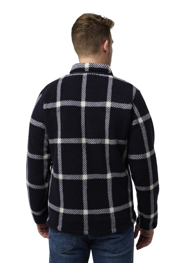 Navy Jack Wolfskin Felslicht Check Men Fleece Jackets | 67306784
