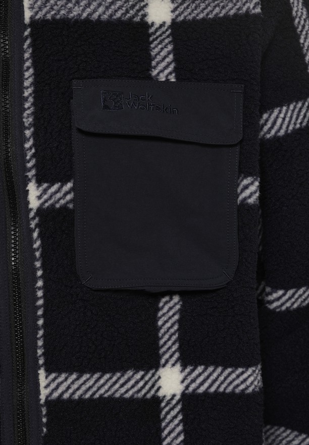 Navy Jack Wolfskin Felslicht Check Men Fleece Jackets | 67306784