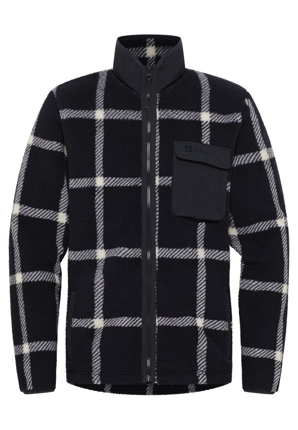 Navy Jack Wolfskin Felslicht Check Men Fleece Jackets | 67306784