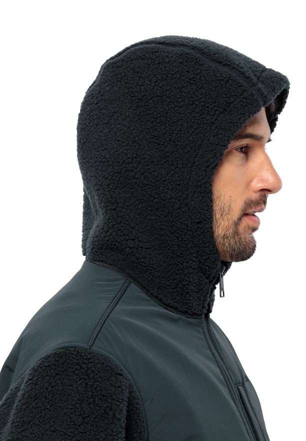 Navy Jack Wolfskin Felslicht Hooded Men Fleece Jackets | 96792596