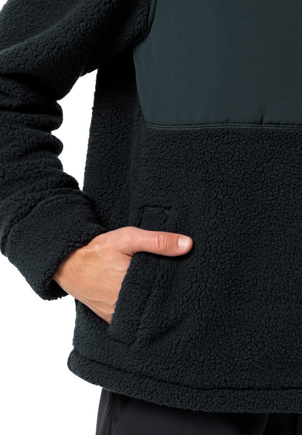Navy Jack Wolfskin Felslicht Hooded Men Fleece Jackets | 96792596