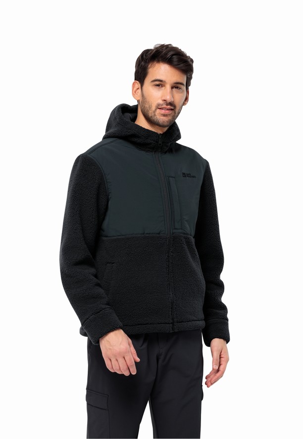 Navy Jack Wolfskin Felslicht Hooded Men Fleece Jackets | 96792596