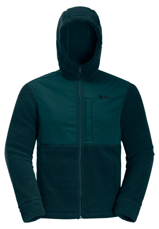Navy Jack Wolfskin Felslicht Hooded Men Fleece Jackets | 44237864