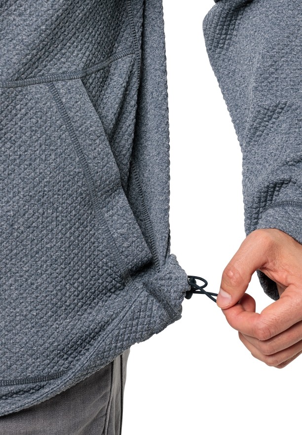 Navy Jack Wolfskin Fernweh Hooded Men Fleece Jackets | 12956554