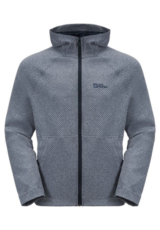Navy Jack Wolfskin Fernweh Hooded Men Fleece Jackets | 12956554
