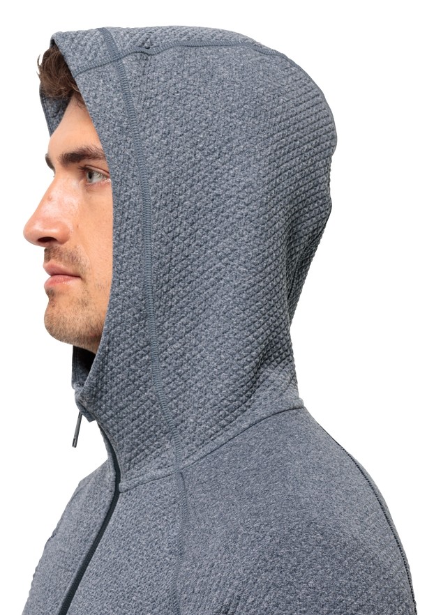 Navy Jack Wolfskin Fernweh Hooded Men Fleece Jackets | 12956554