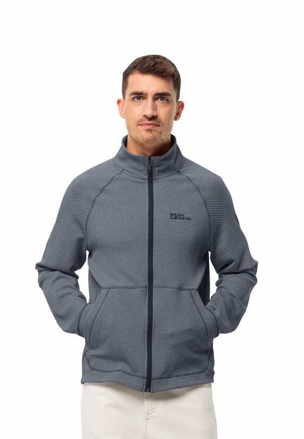 Navy Jack Wolfskin Fernweh Men Fleece Jackets | 68852543