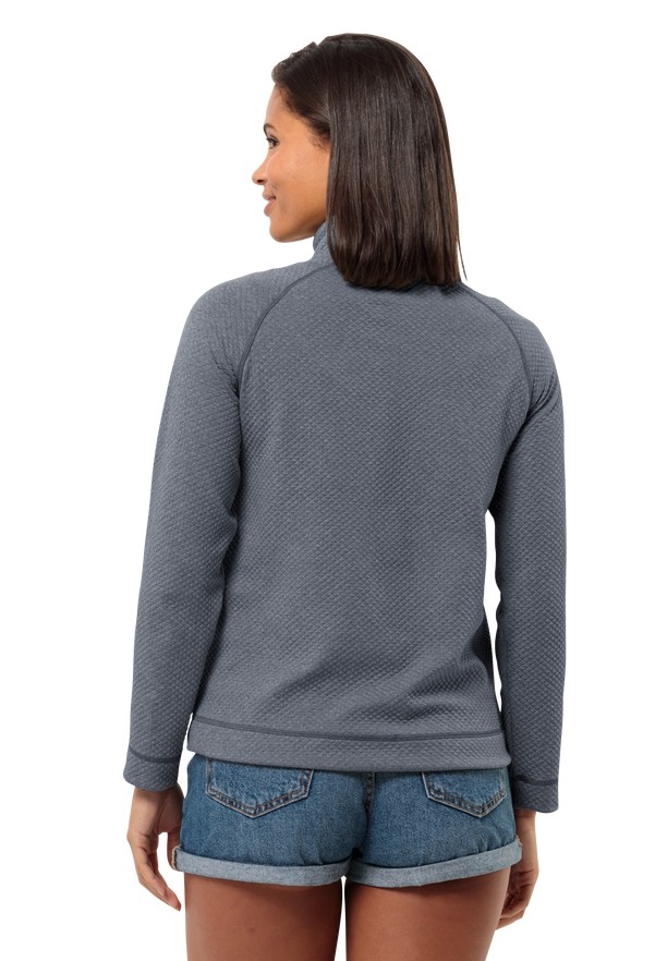 Navy Jack Wolfskin Fernweh Women Fleece Jackets | 25804148