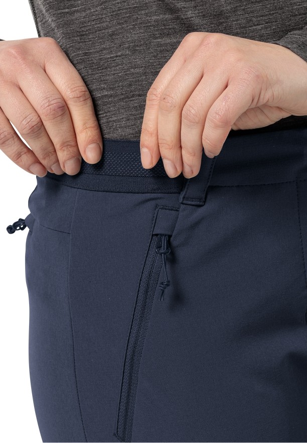 Navy Jack Wolfskin Geigelstein Slim Women Hiking Pants | 96938318