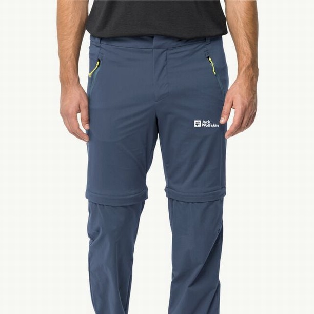 Navy Jack Wolfskin Glastal Zip Off Men Hiking Pants | 63794929