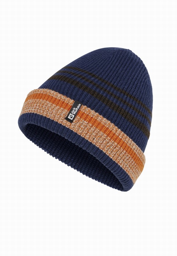 Navy Jack Wolfskin Gleam Women Beanie | 41030067