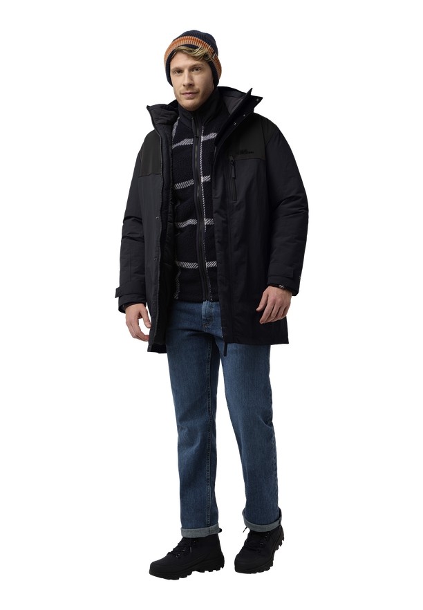 Navy Jack Wolfskin Gletschersee Men Coats | 52355305