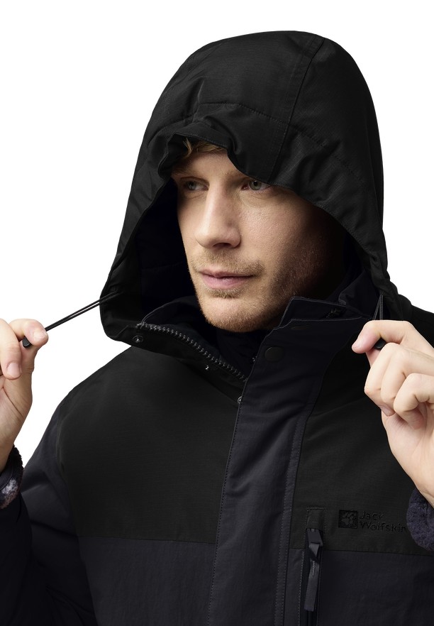 Navy Jack Wolfskin Gletschersee Men Coats | 52355305
