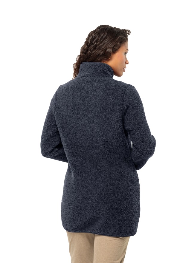 Navy Jack Wolfskin High Curl Women Coats | 55658676