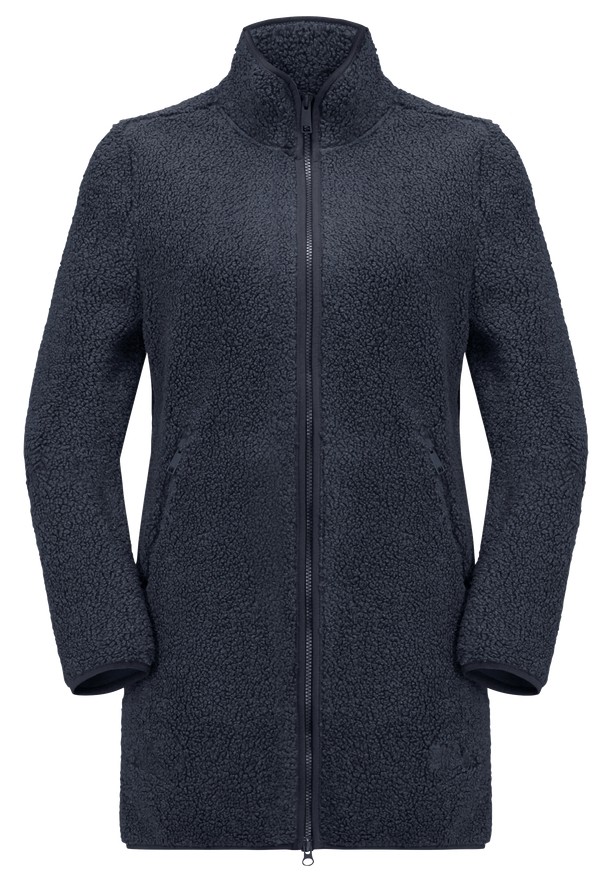 Navy Jack Wolfskin High Curl Women Coats | 55658676