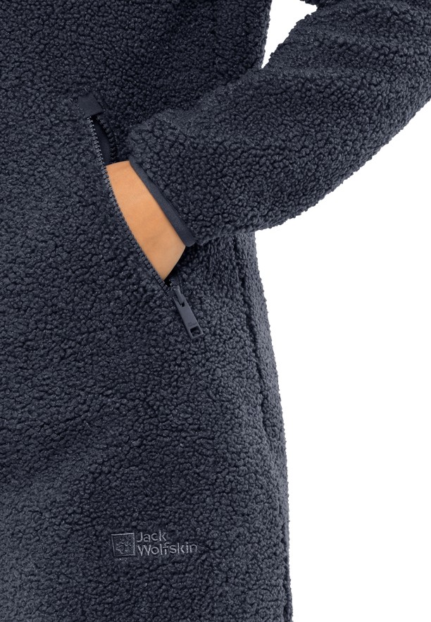 Navy Jack Wolfskin High Curl Women Coats | 55658676