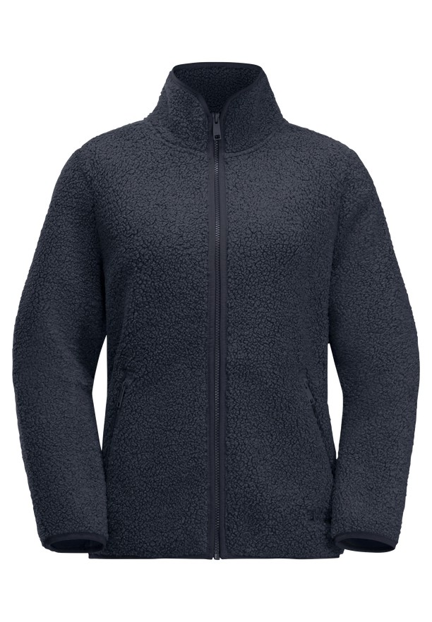 Navy Jack Wolfskin High Curl Women Fleece Jackets | 60995160