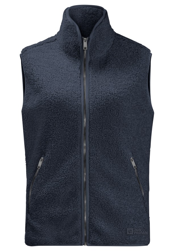 Navy Jack Wolfskin High Curl Women Vest | 28863599