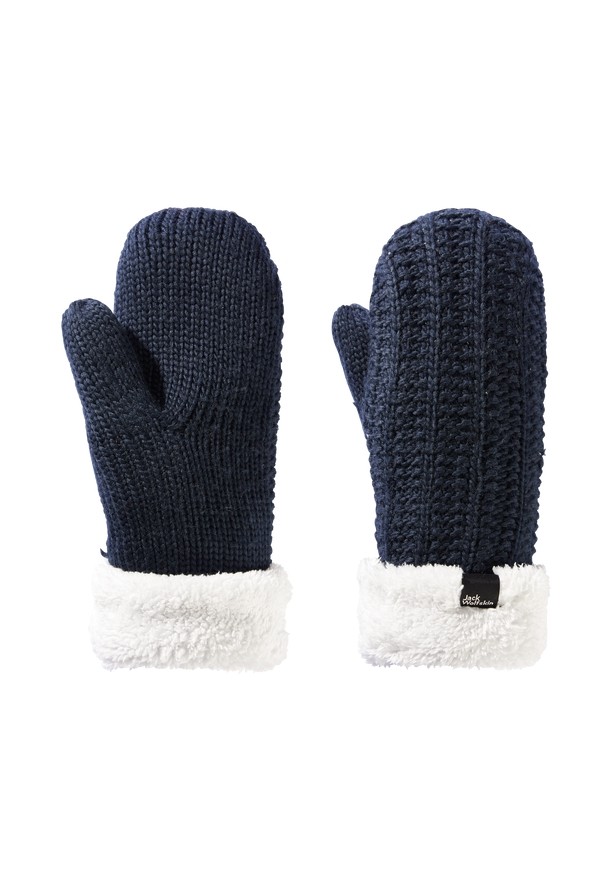 Navy Jack Wolfskin Highloft Knit Women Mittens | 25758645