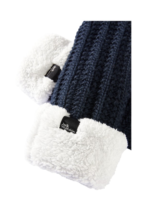 Navy Jack Wolfskin Highloft Knit Women Mittens | 25758645