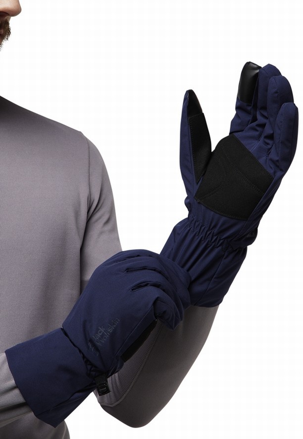 Navy Jack Wolfskin Highloft Women Gloves | 29853568