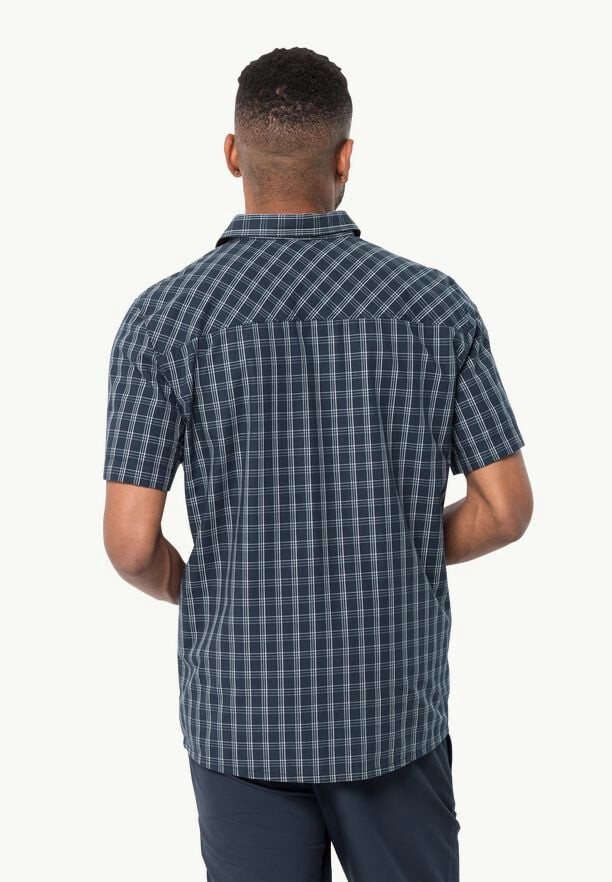 Navy Jack Wolfskin Hot Springs Men Shirts | 25386416