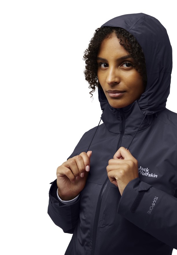 Navy Jack Wolfskin Hunberg 3in1 Women Jackets | 82121086