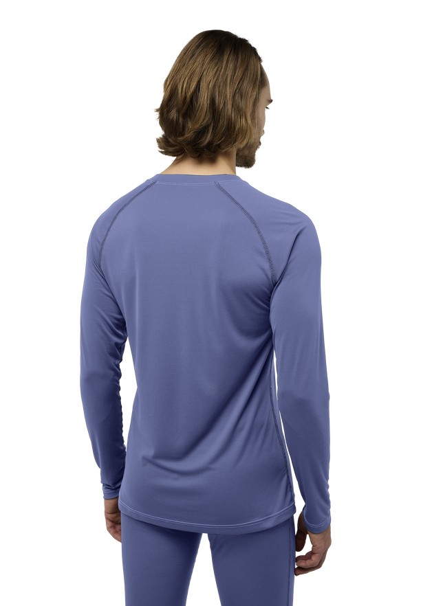 Navy Jack Wolfskin Infinite Light Ls Men T Shirts | 67223678