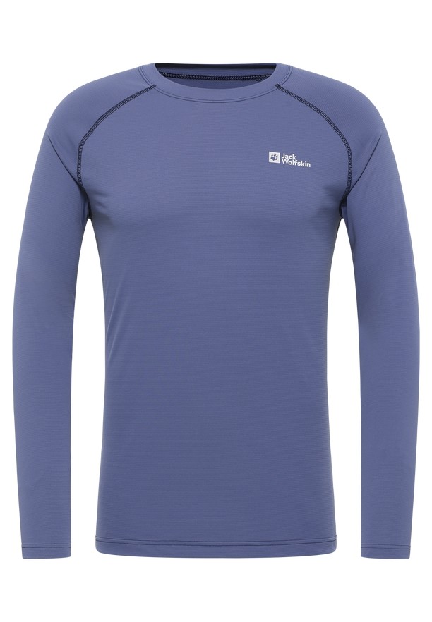 Navy Jack Wolfskin Infinite Light Ls Men T Shirts | 67223678