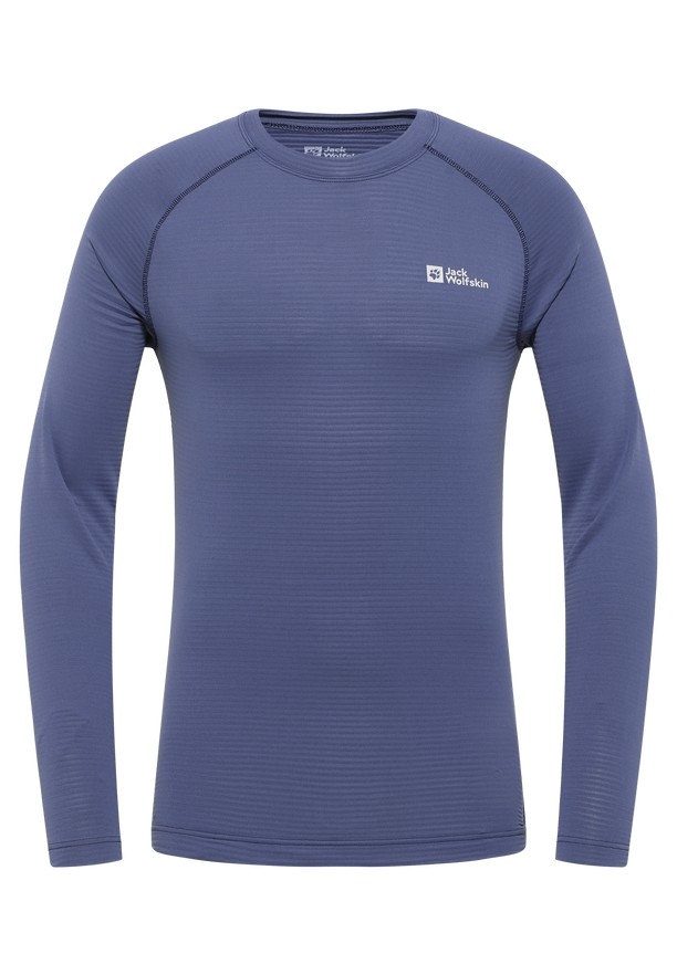 Navy Jack Wolfskin Infinite Warm Ls Men T Shirts | 94317576