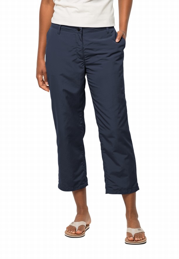 Navy Jack Wolfskin Kalahari 7/8 Women Pants | 56063579