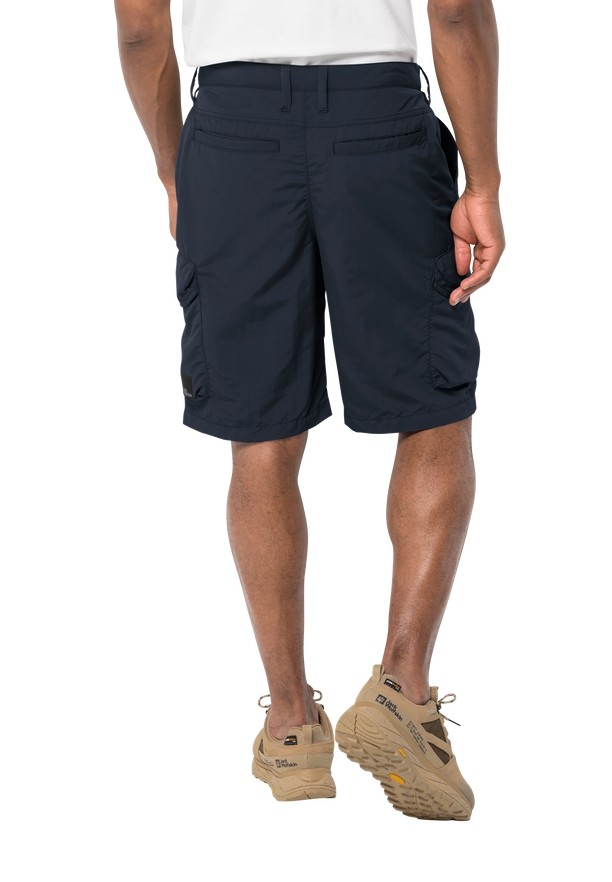 Navy Jack Wolfskin Kalahari Cargo Men Shorts | 63644450