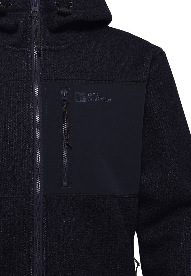 Navy Jack Wolfskin Kaminfeuer Hooded Men Fleece Jackets | 37246908