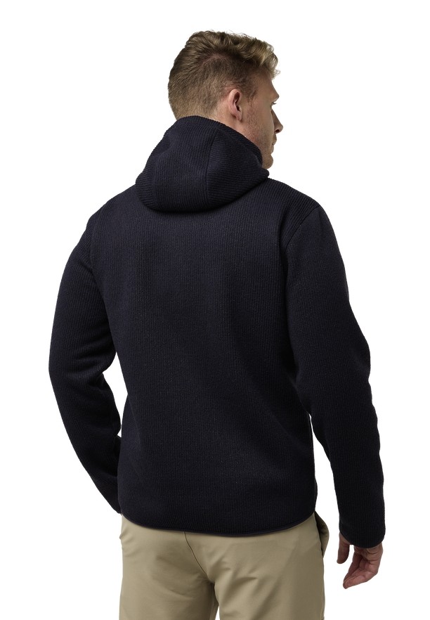 Navy Jack Wolfskin Kaminfeuer Hooded Men Fleece Jackets | 37246908