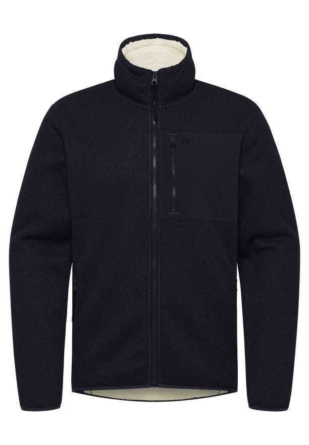 Navy Jack Wolfskin Kaminfeuer Men Fleece Jackets | 79492026
