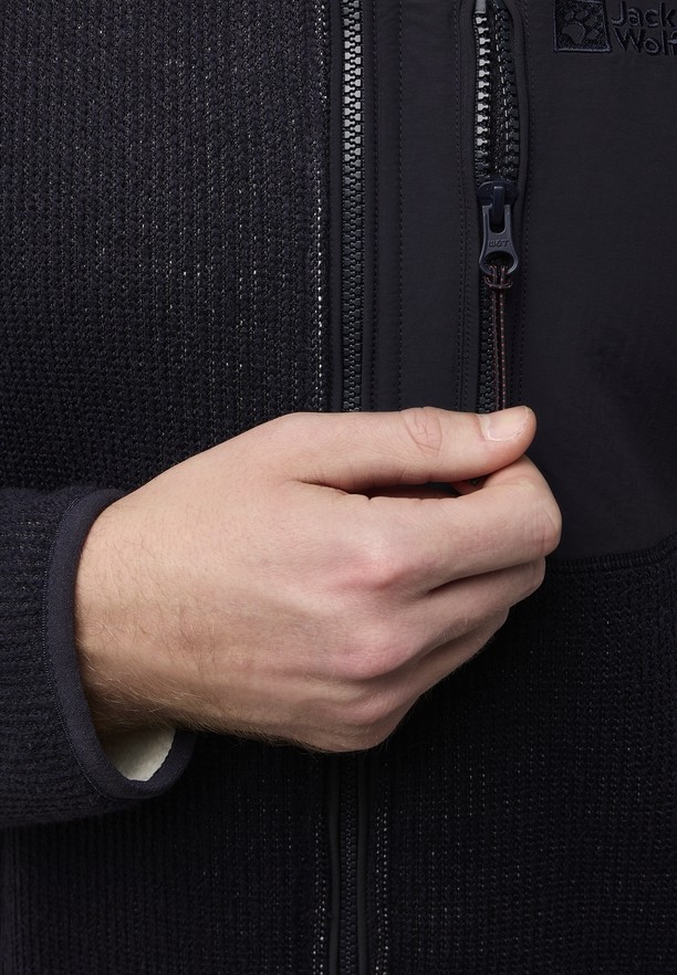Navy Jack Wolfskin Kaminfeuer Men Fleece Jackets | 79492026