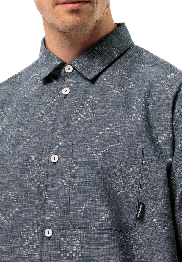 Navy Jack Wolfskin Karana Men Shirts | 29765932