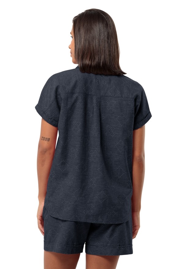 Navy Jack Wolfskin Karana Women Polo Shirts | 14310853