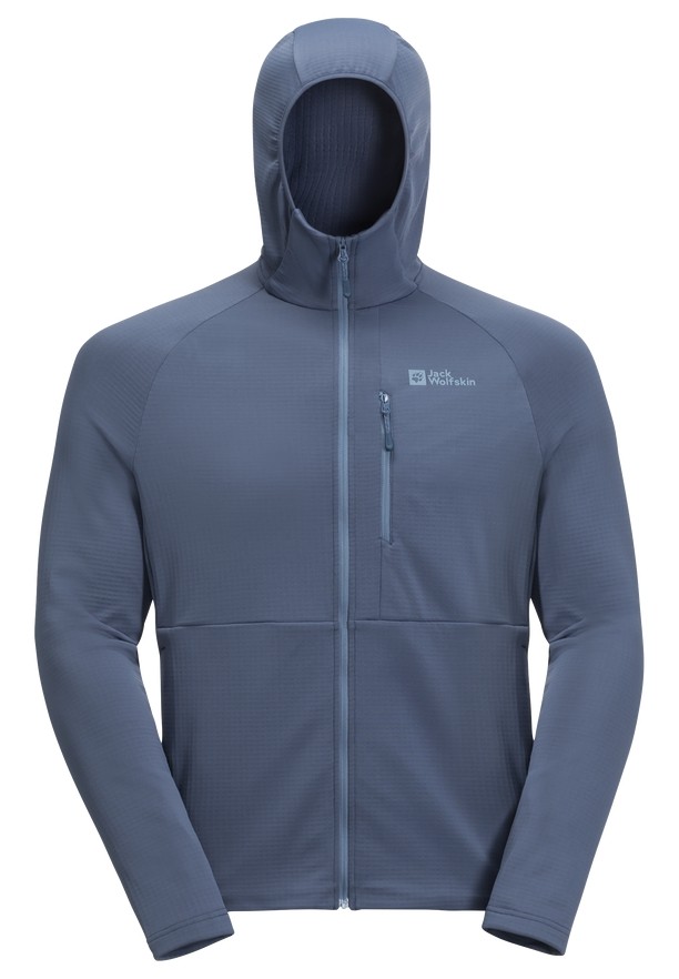 Navy Jack Wolfskin Kolbenberg Hooded Fz Men Fleece Jackets | 48805116