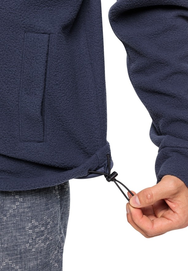 Navy Jack Wolfskin Light Curl Men Fleece Jackets | 28539925