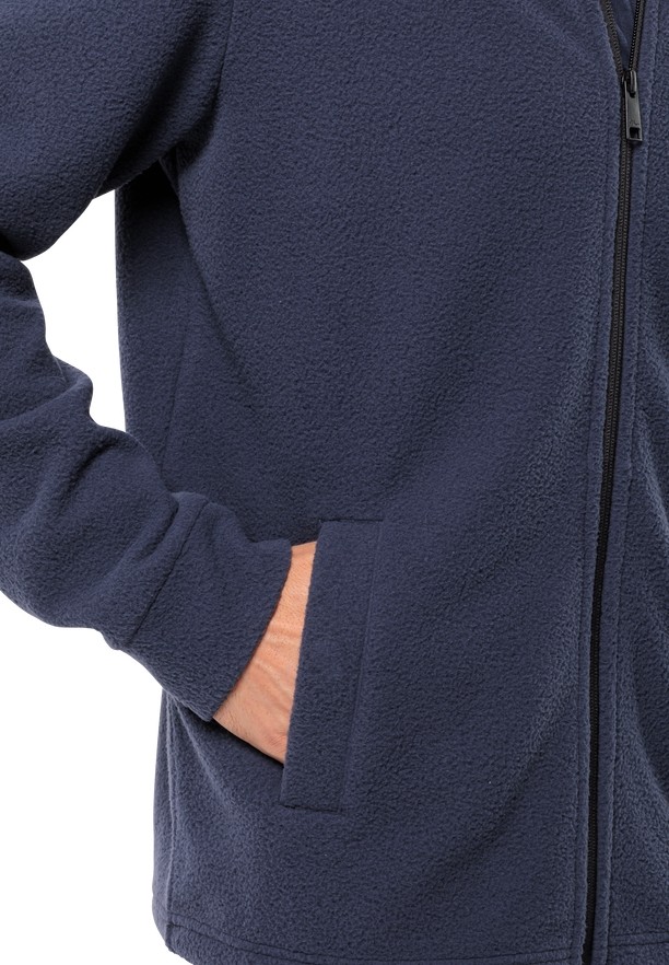 Navy Jack Wolfskin Light Curl Men Fleece Jackets | 28539925