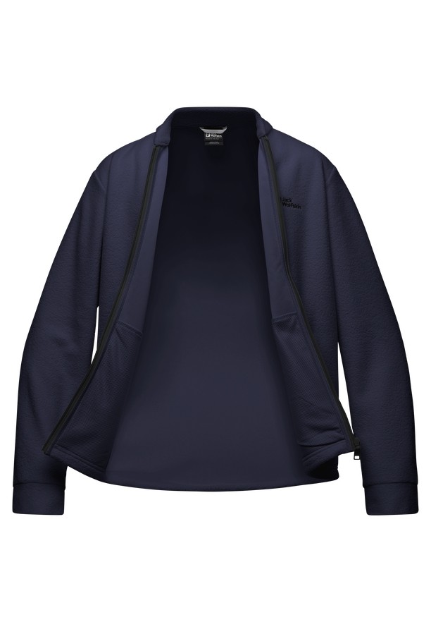 Navy Jack Wolfskin Light Curl Men Fleece Jackets | 28539925