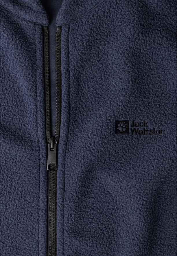 Navy Jack Wolfskin Light Curl Men Fleece Jackets | 28539925