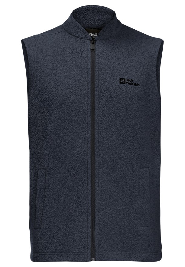 Navy Jack Wolfskin Light Curl Men Vest | 16681090