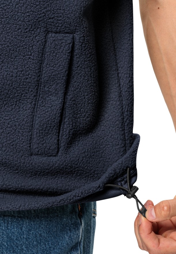 Navy Jack Wolfskin Light Curl Men Vest | 16681090