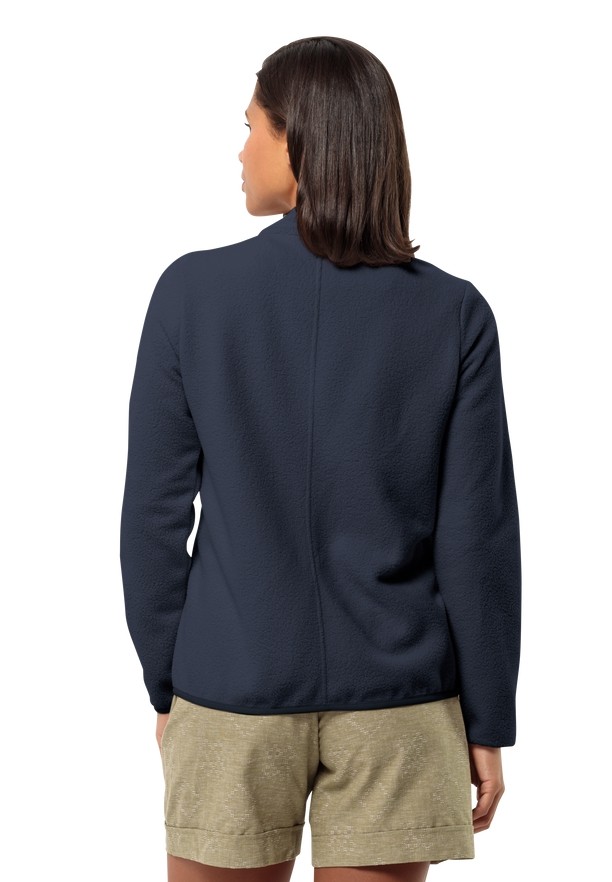 Navy Jack Wolfskin Light Curl Women Fleece Jackets | 39305819